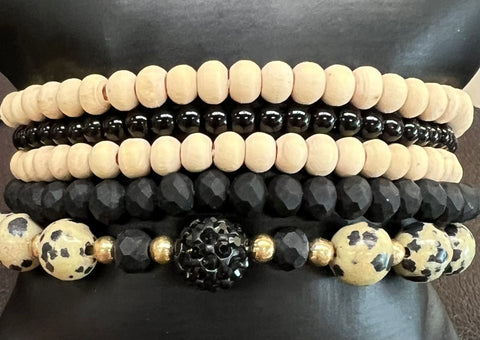 5 Piece Animal Beaded Bracelet Set