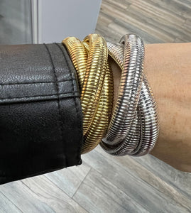 Triple Coil Bracelet Stack