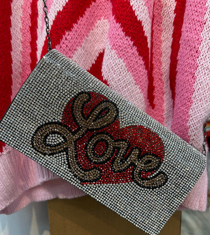 Sparkly Love Clutch