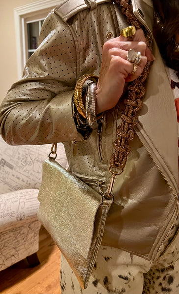 Metallic Flap Bag