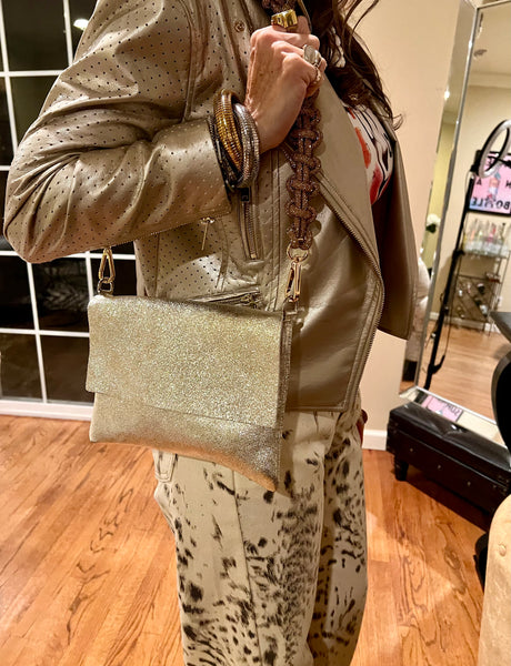 Metallic Flap Bag