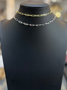 Classic Paper Clip Chain Choker