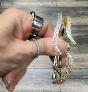 Diamond Wave Cuff Bracelet